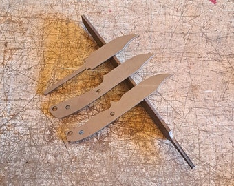 7" Clip-Point, Hunting Knife, Knife Blank, Knife Making, Stainless Steel, 80crv2, D2 Steel, Handmade, Camping knife, Custom, Made in USA