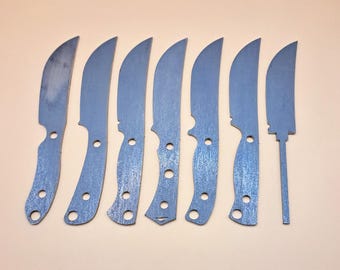 7 Inch Skinner Knife Blank (Unfinished): High Carbon or Stainless Steel, DIY Blade