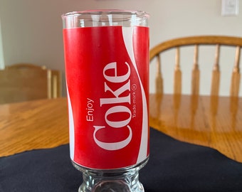 Vintage Coca Cola Pedestal Glass