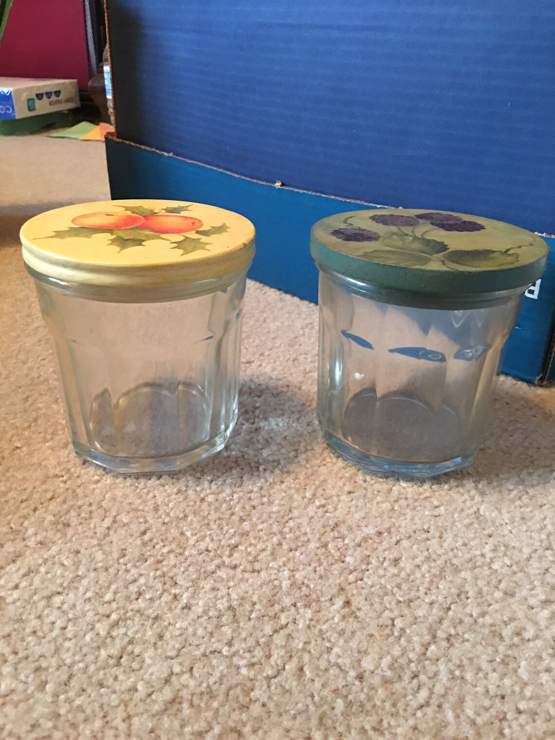 French jelly jars with wooden lidsVintage Etsy