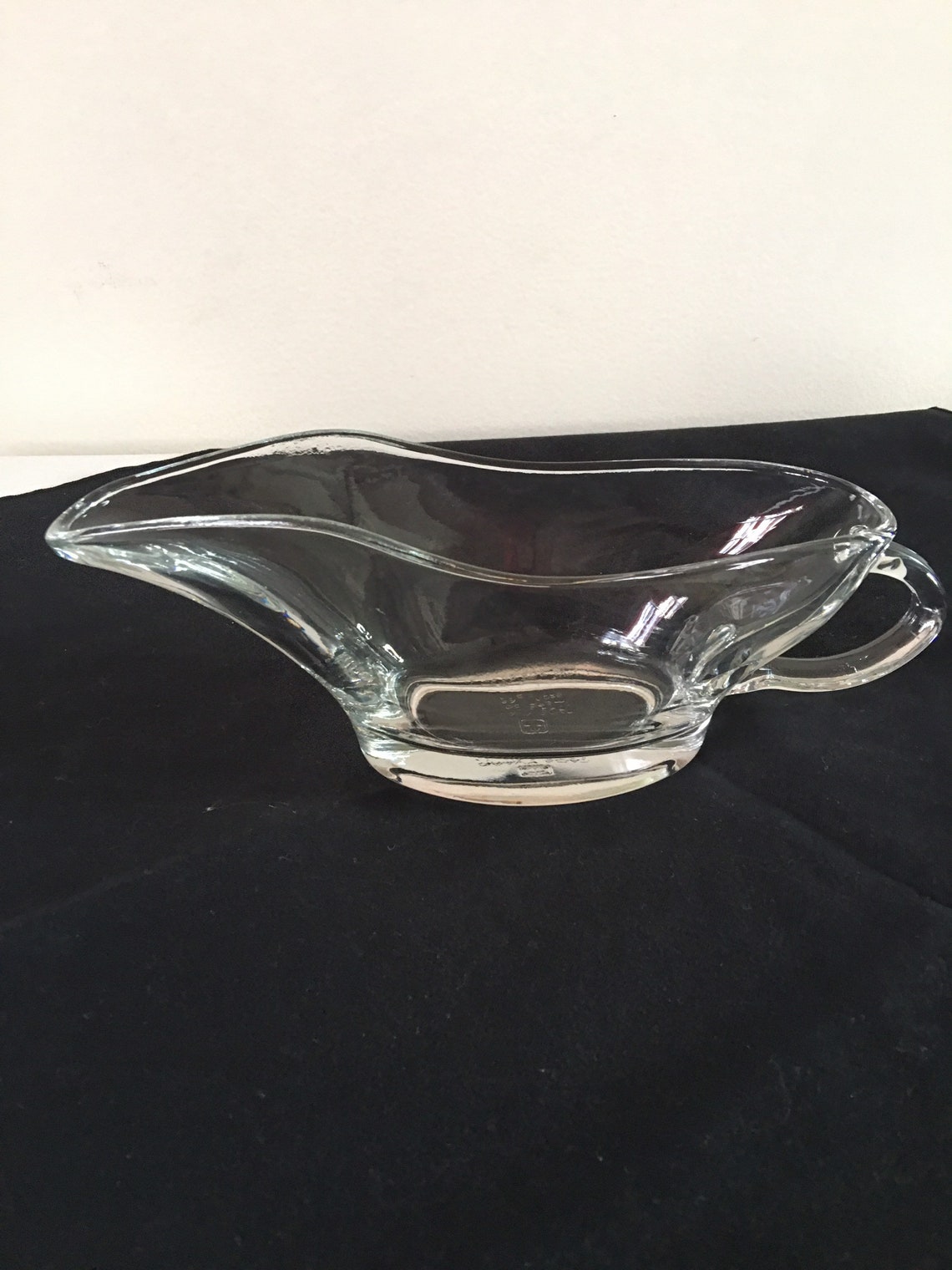 Anchor Hocking Clear Glass Gravy Boat Etsy