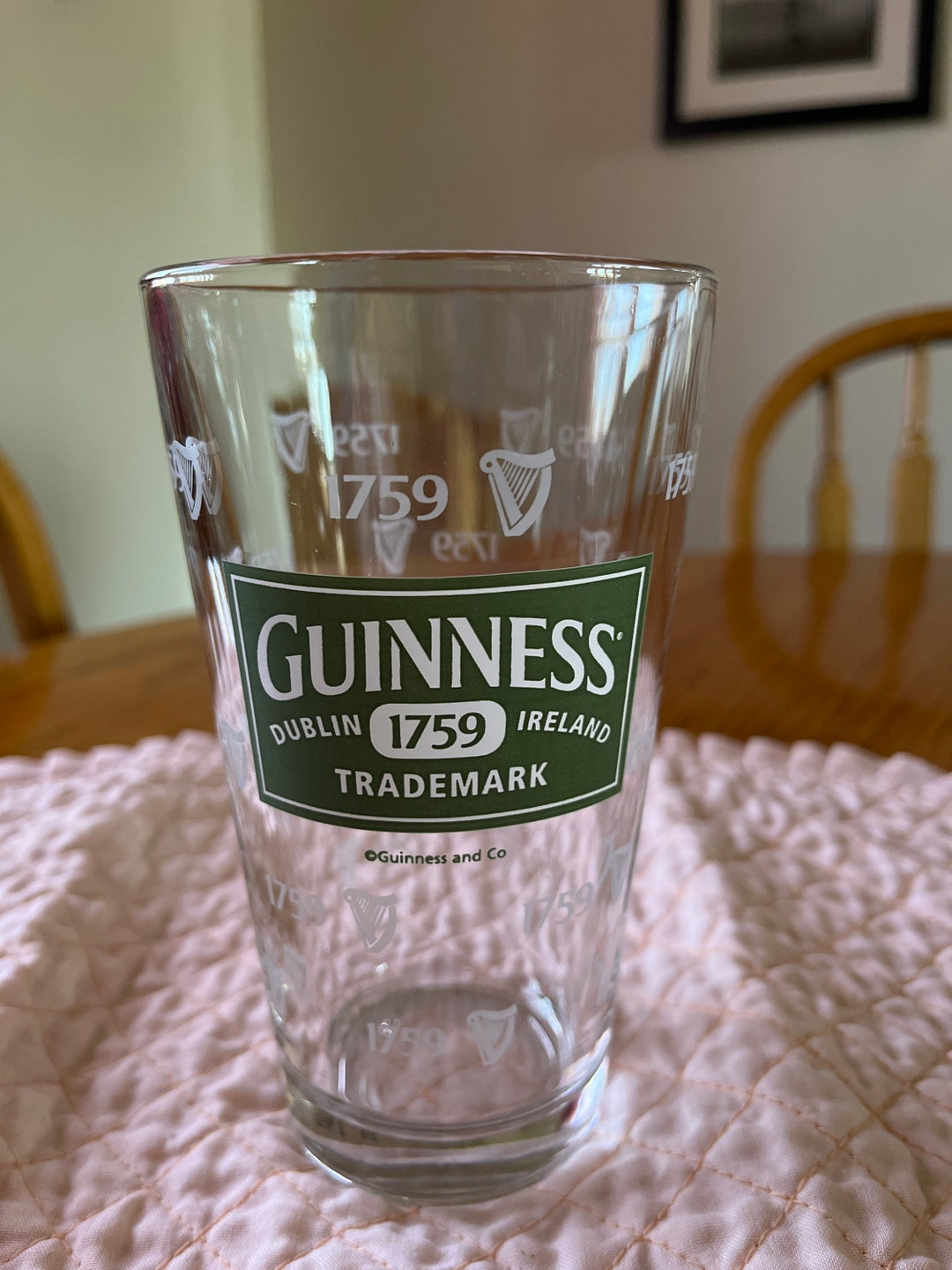 Guinness 1759 Dublin Ireland Trademark Irish Beer Glass Etsy