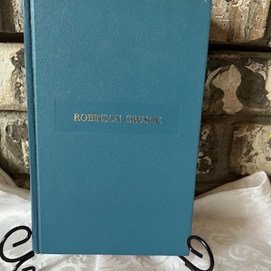 Vintage Robinson Crusoe Book by Daniel Defoe, 1950s-1960s