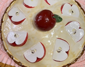 Apple Pie Crock Pie Plate with Lid