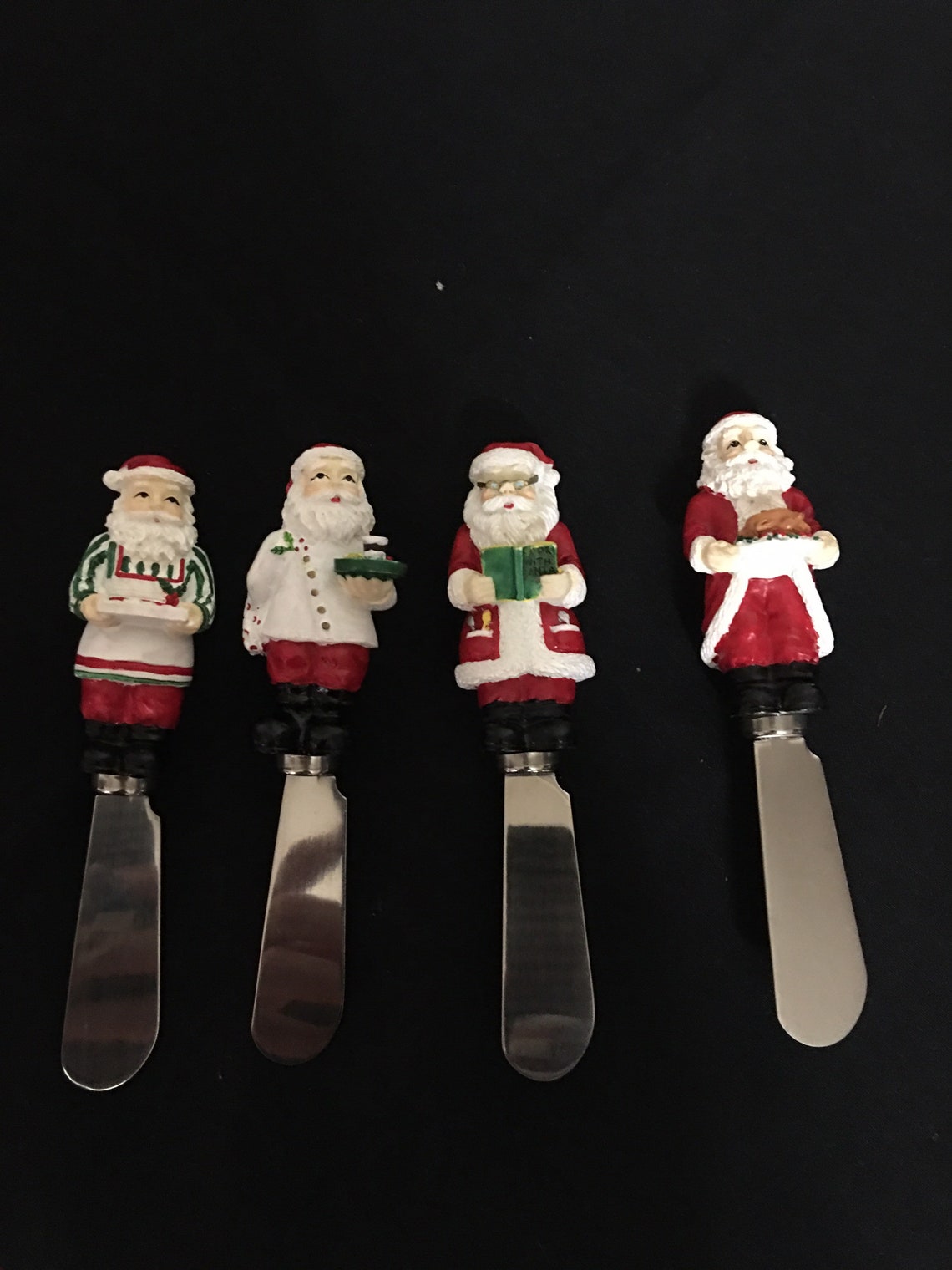 Boston Warehouse Vintage Santa Cheese Spreader KnivesSet of 4 Etsy