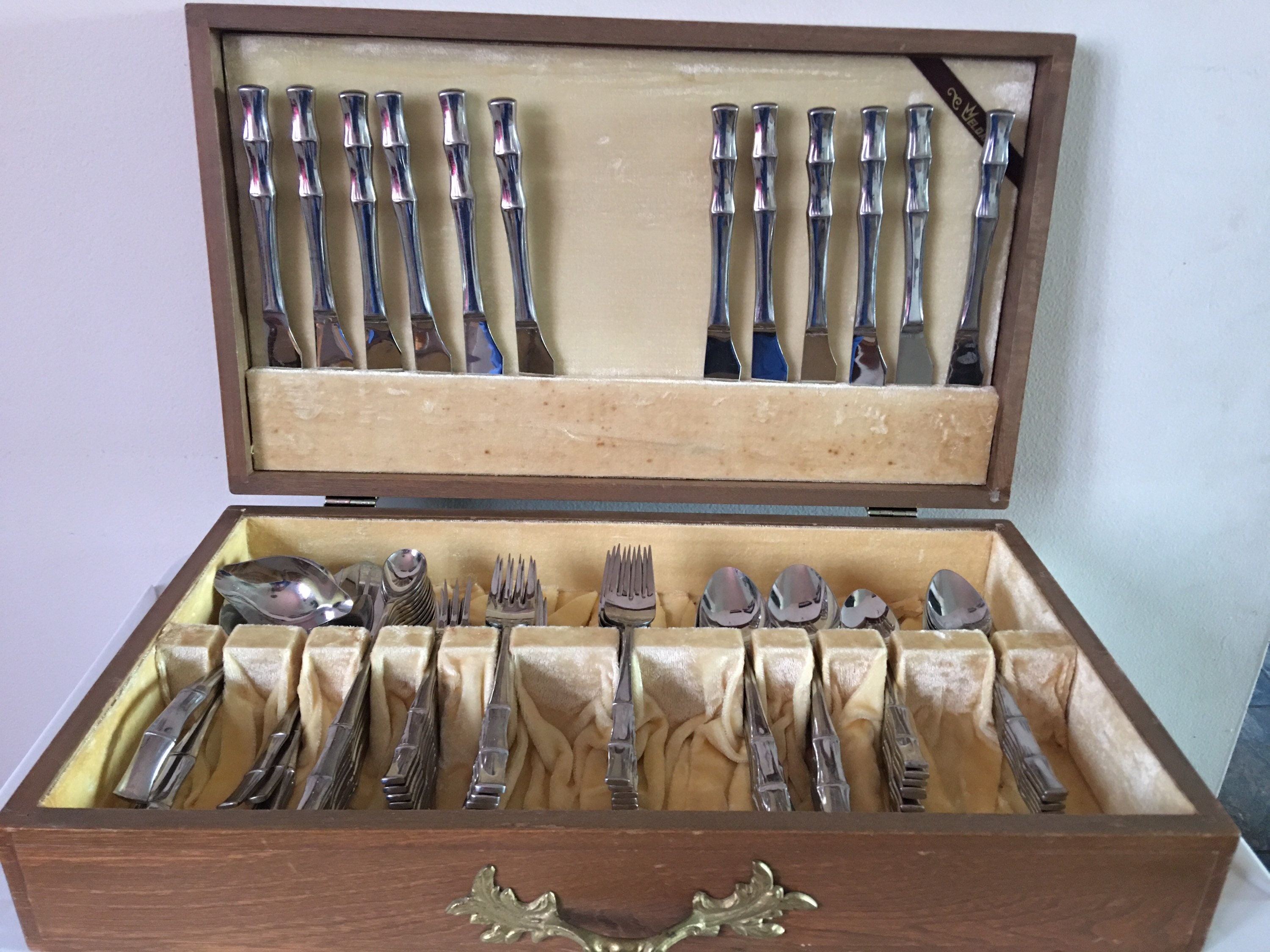 Eldan Japan Stainless Steel Flatware Set in Original Wood Etsy