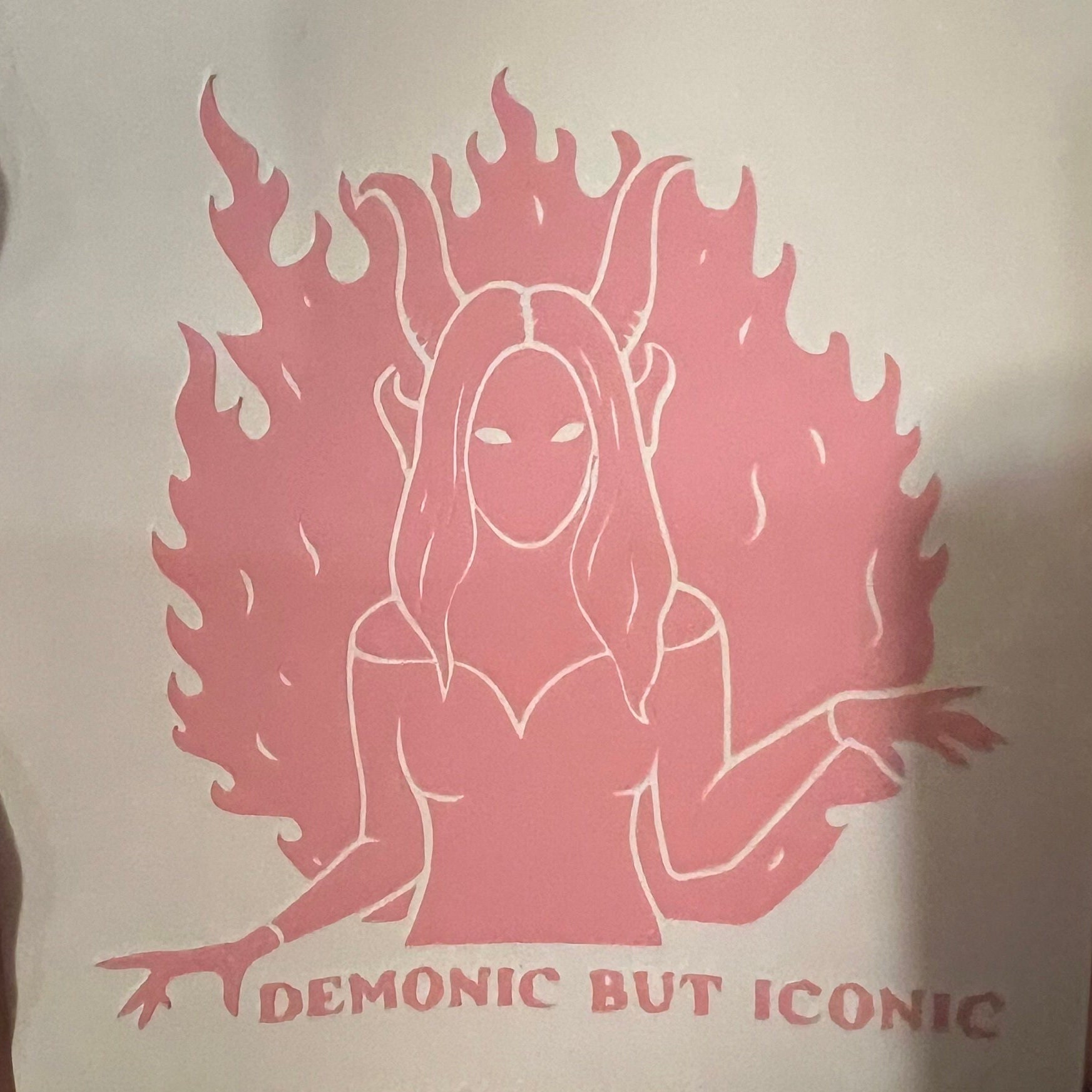 Demonic But Iconic Decal Etsy