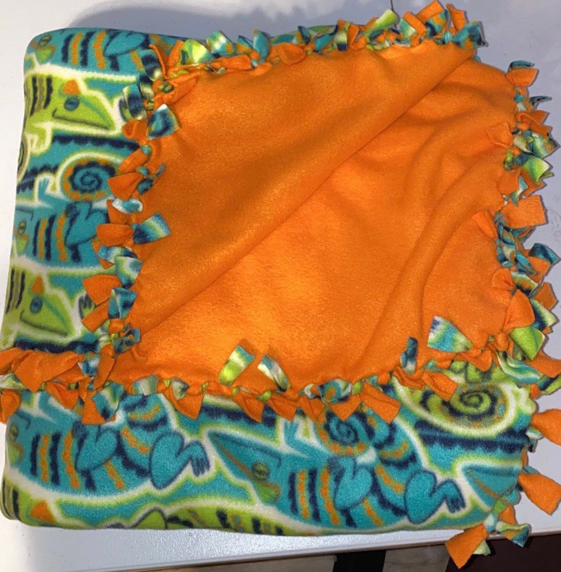 Iguana throw blanket Etsy