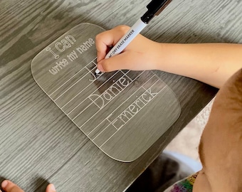custom I can write my name letter tracing board, alphabet tracing for kids, learning to write name tracing practice, number tracing 1-10