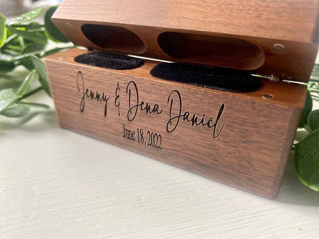Personalized Wedding Ring Box His and Hers Wedding Gifts for Etsy