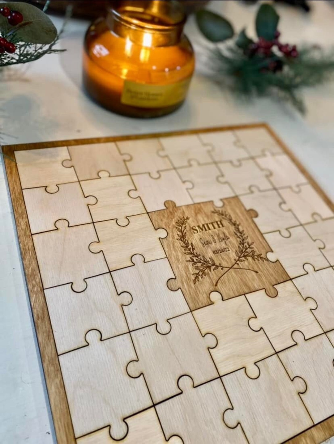 Personalized Jigsaw Puzzle Wedding Guest Book Puzzle for Graduation