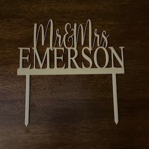 Personalized Wedding Cake Topper / Custom Script Cake Toppers for Wedding / Rustic Wedding Cake Topper / Custom wedding Cake topper