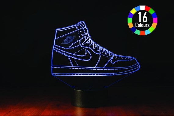 Air Jordan 1 Sneaker 3D Illusion Night Light USB LED Table | Etsy Air Jordan 1 Sneaker 3D Illusion Night Light USB LED Table | Etsy