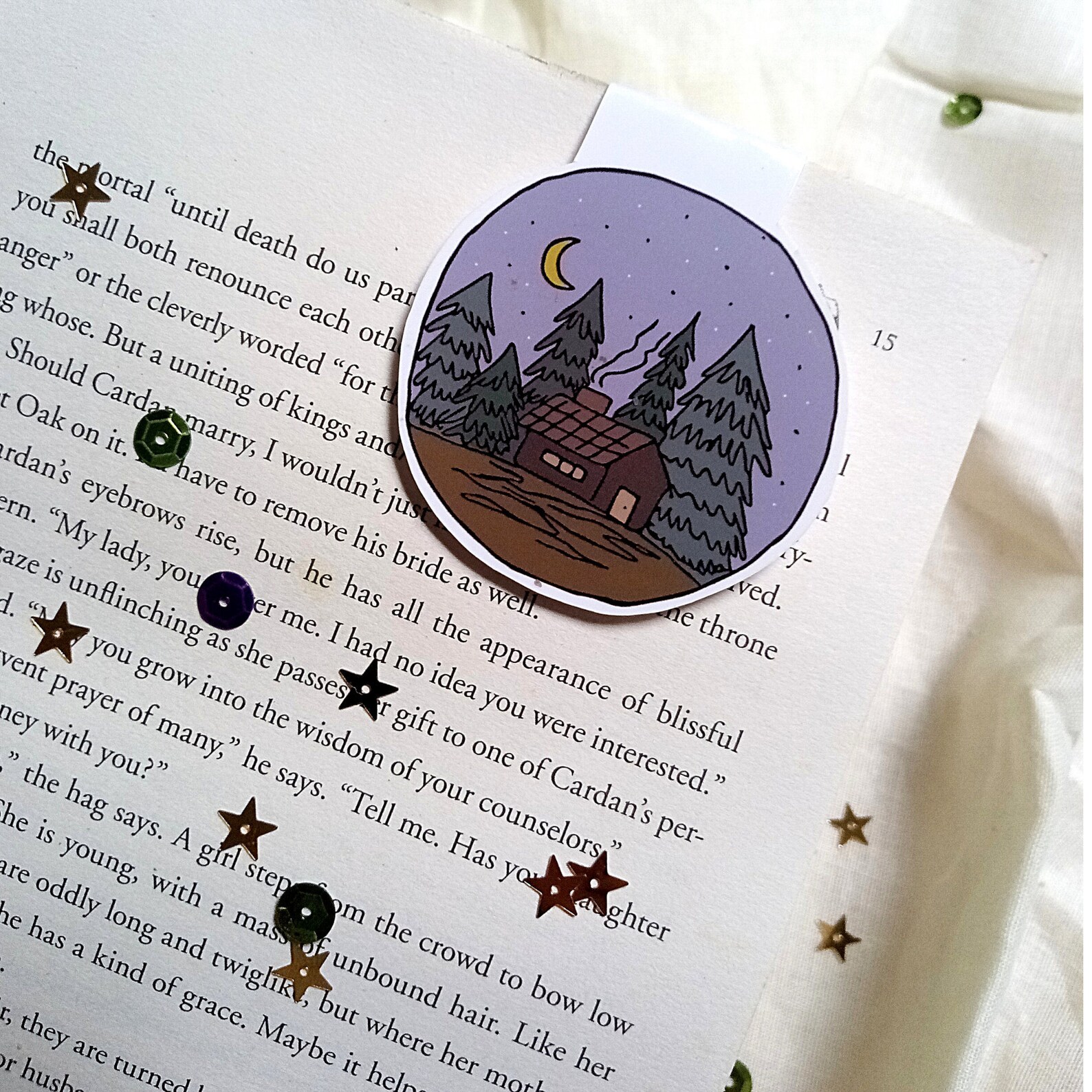 Aesthetic BOOKMARK Night Sky Bookmark Winter Etsy