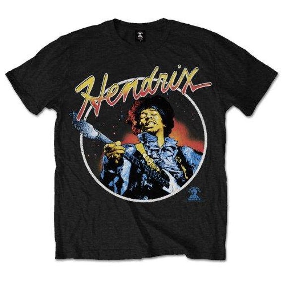 Jimi Hendrix Tee: Script Circle - Etsy