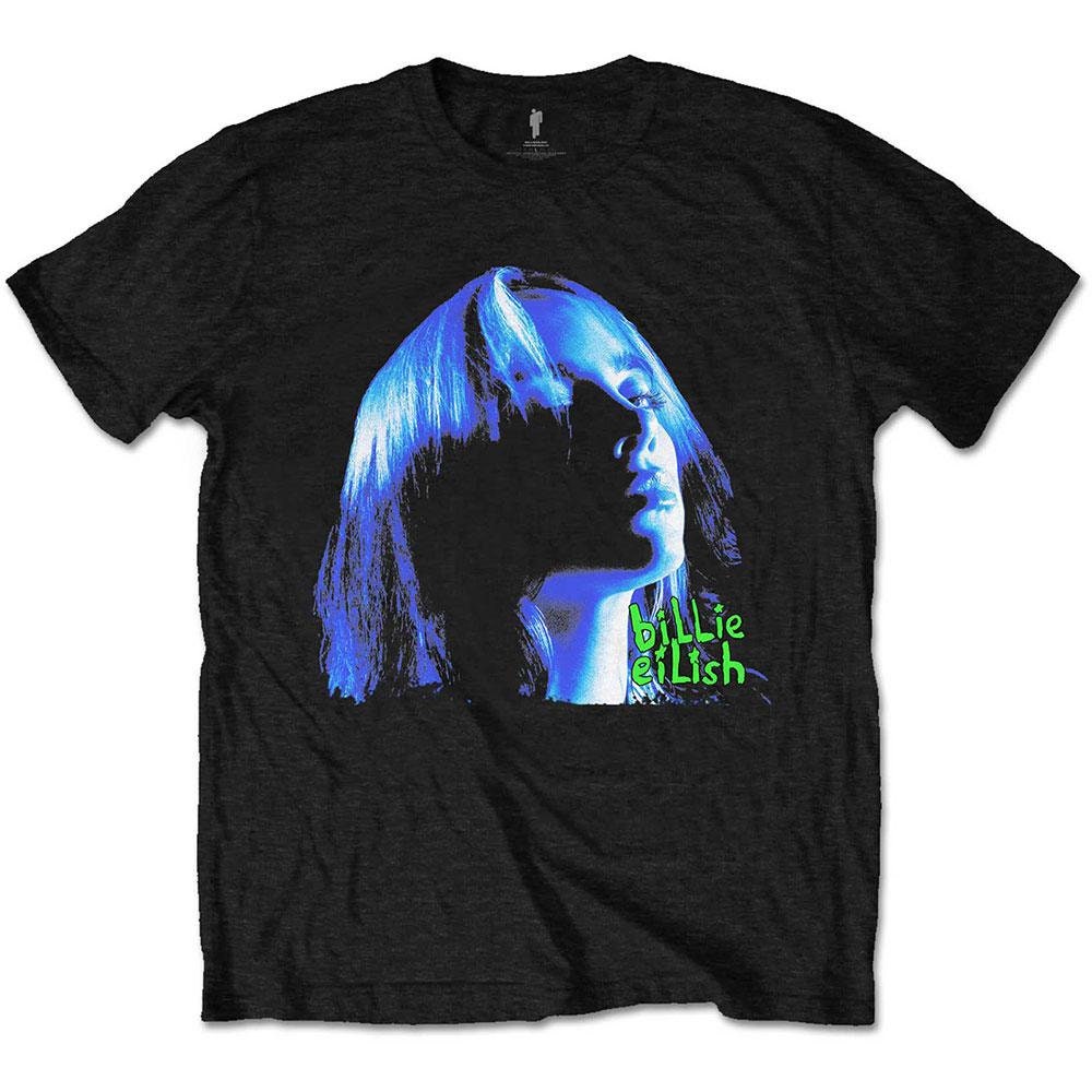 Discover Billie Eilish Unisex T-Shirt: Neon Shadow Blue