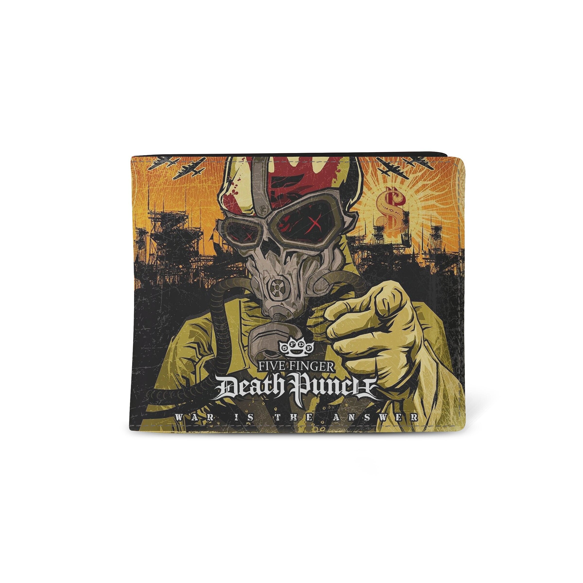 Knucklehead Skull Bifold Leather Wallet Heavy Metal Rock Band 5FDP Bags & Purses Wallets & Money Clips Wallets 