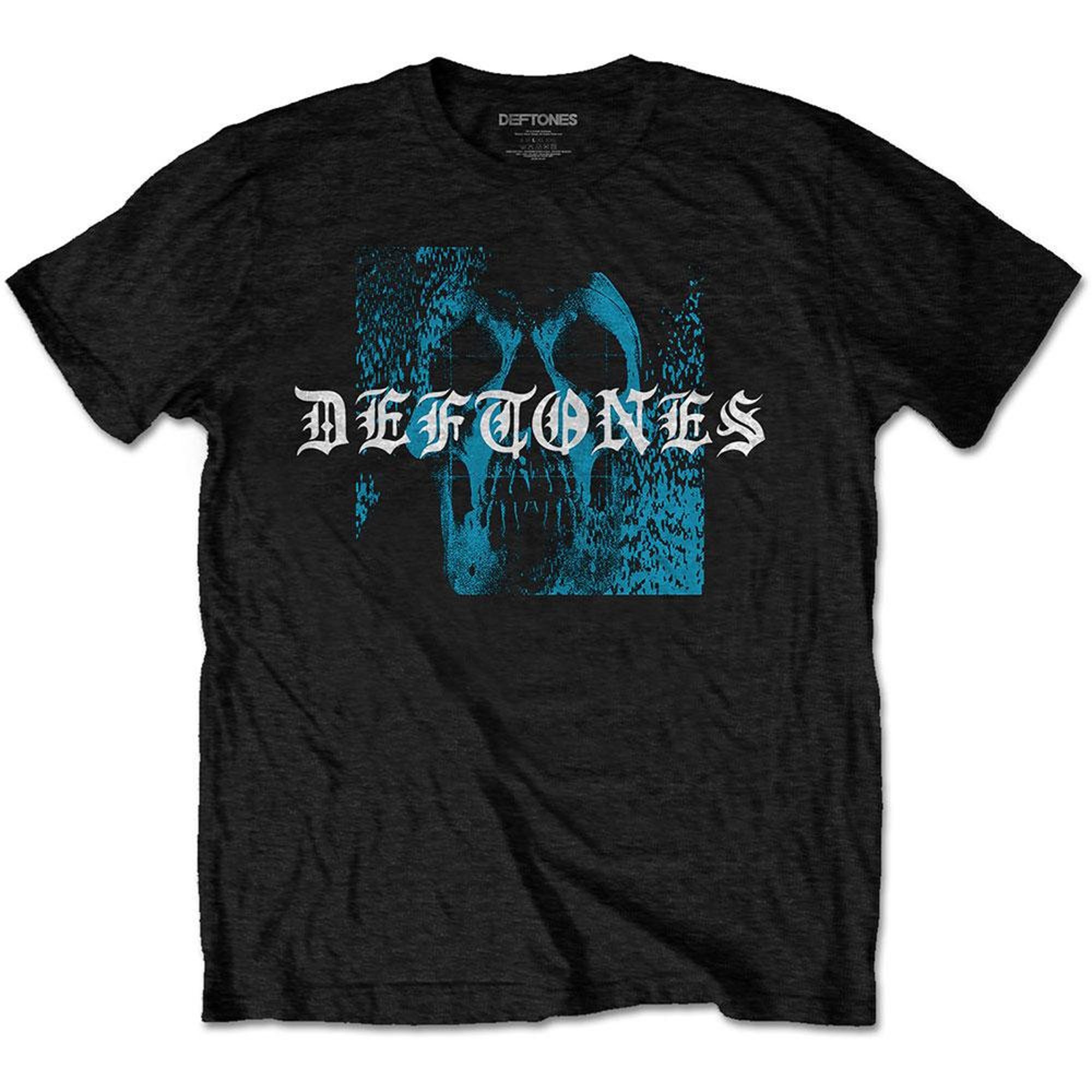 Discover Deftones Unisex Tee: Static Skull (Back Print)