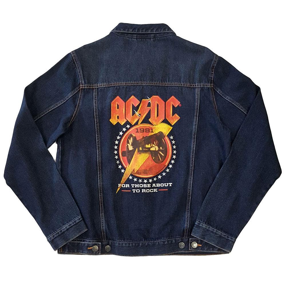 AC/DC Unisex Denim Jacket About to Rock back Print Etsy UK