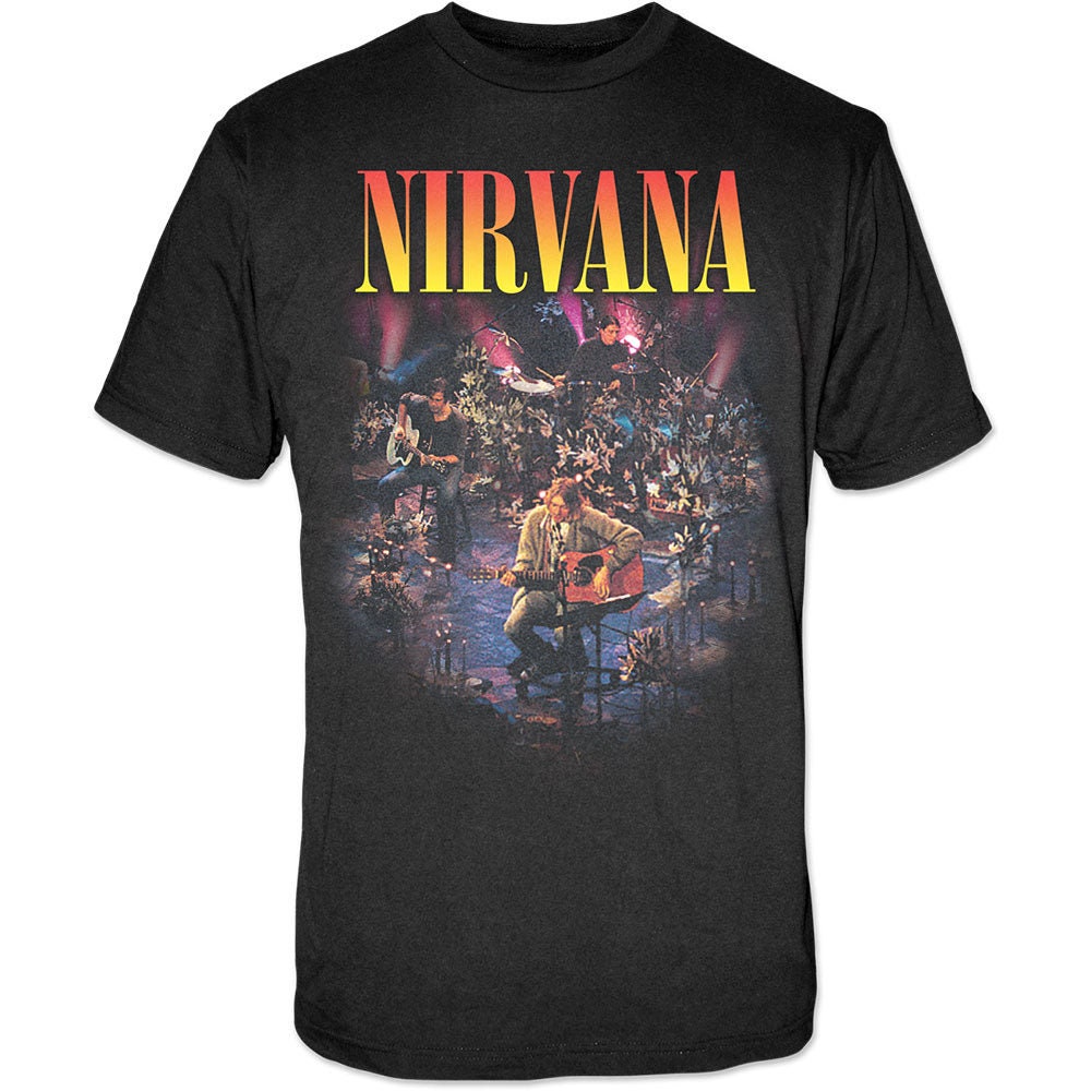 Discover Nirvana Unplugged Foto Vintage T-Shirt