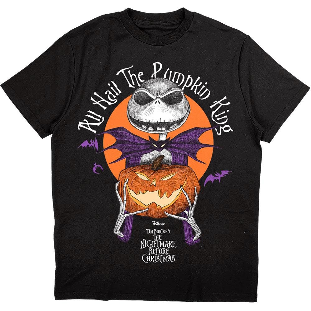 Discover Disney Unisex : The Nightmare Before Christmas All Hail the Pumpkin King T-Shirt