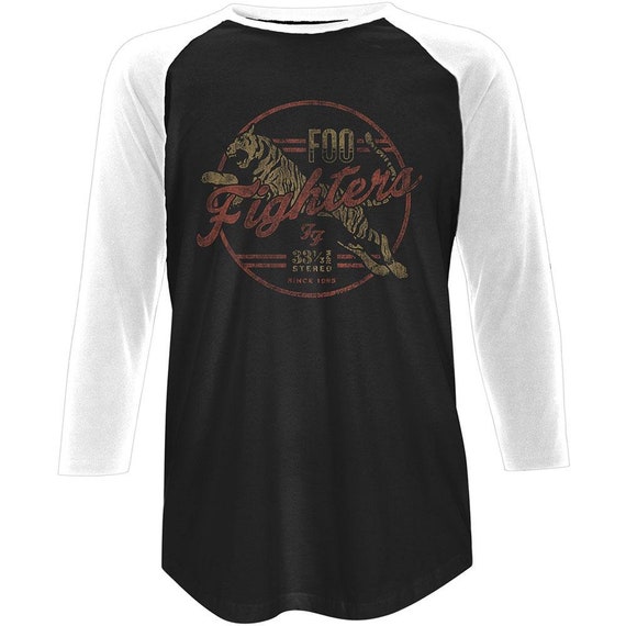 Foo Fighters Unisex Raglan Tee: Tiger 