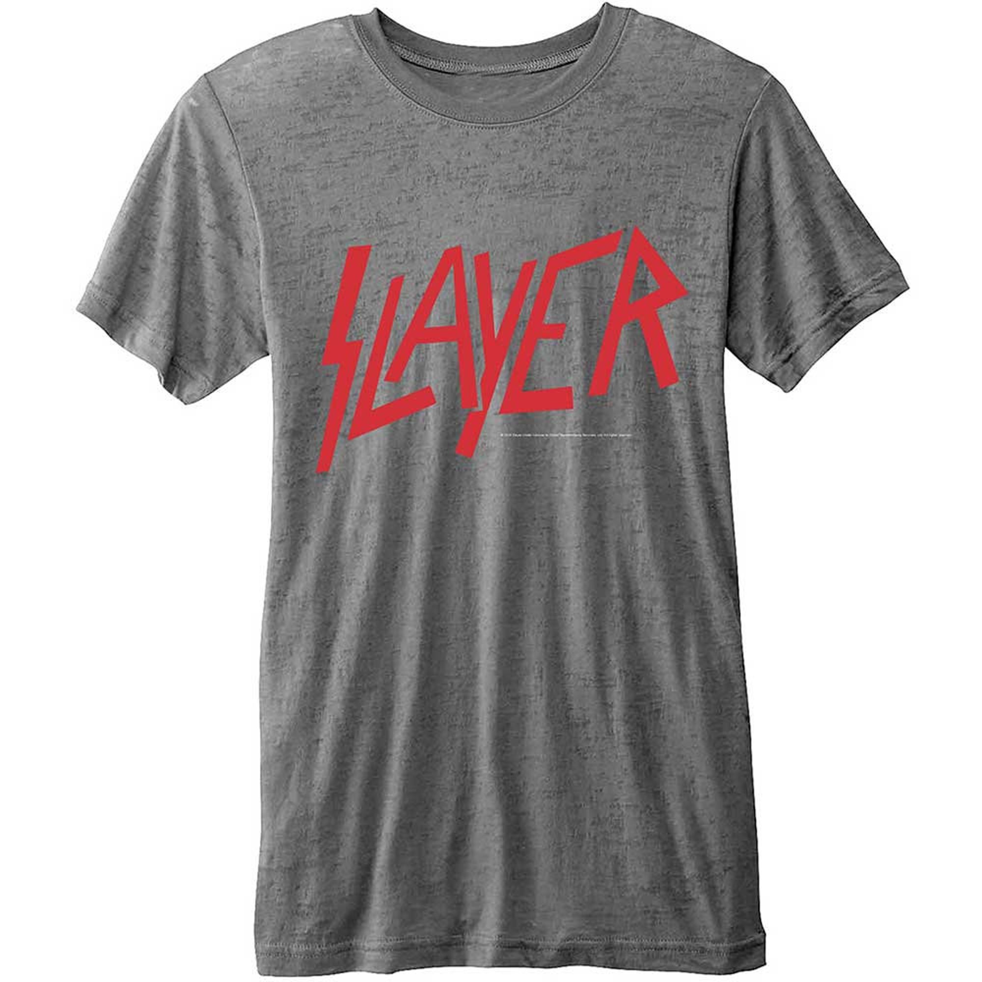 Discover Slayer Unisex Fashion Tee: Classic Logo with Burn Out Finishing
