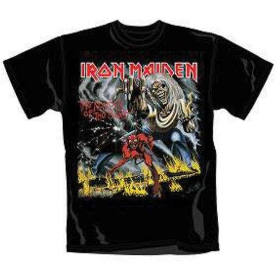 Iron Maiden Number of the Beast Heavy Metal Official Tee T-Shirt Mens Unisex Iron Maiden Number of the Beast Heavy Metal Official Tee T-Shirt Mens Unisex