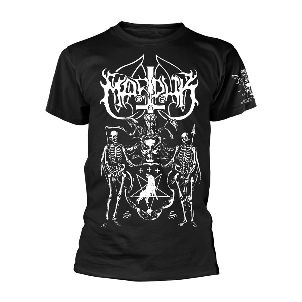 Discover Marduk Unisex T-shirt: Serpent Sermon (Sleeve Print) (back print)