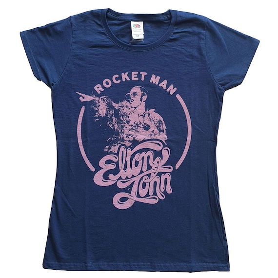 Elton John Ladies T-shirt: Rocketman Circle Point - Etsy