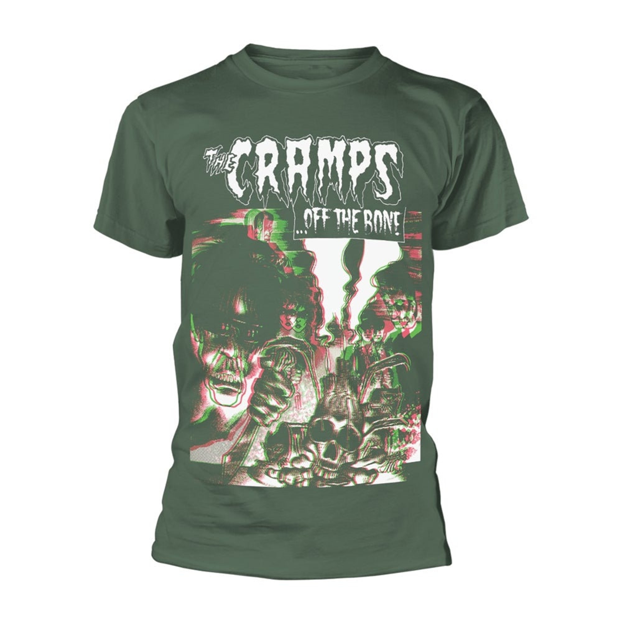 The Cramps Unisex T-shirt: Off The Bone (Green)