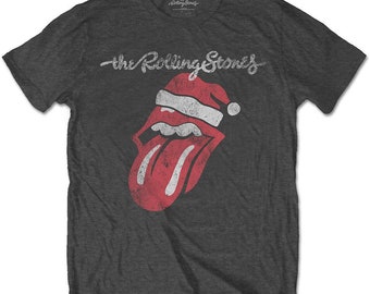The Rolling Stones Tongue Logo Lick Official Rock White Kids Boys T-shirt 