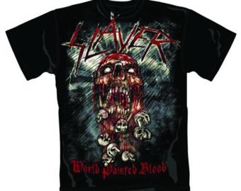 Slayer world painted blood shirt Clearance