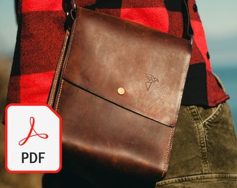 Leather Satchel PDF Pattern: DIY Messenger Bag Sewing Template