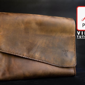 Leather 13-inch Laptop Satchel Pattern: DIY Messenger Bag (PDF Download)