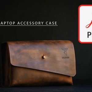 L3 - Custodia per accessori PATTERN - 2 dimensioni - MacBook - Laptop - Custodia tecnologica e caricabatterie - Modello PDF - Modello fai da te