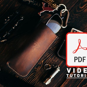 3 modèles d'étuis à lunettes en cuir avec tutoriel vidéo, PDF téléchargeable, modèle en cuir, modèle de couture, manchon de lunettes bricolage
