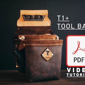 T1 + - Werkzeugtaschen-System, PDF zum Herunterladen, Leder Schnittmuster, Nähvorlage, DIY Werkzeugtasche, Taschen PDF, Für Schreiner, Elektriker, Klempner