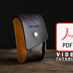 CP 2 - Sony RX100 Series Camera belt pouch, Lens pouch - Pattern, Video tutorial, Downloadable PDF, Leather pattern, DIY camera pouch