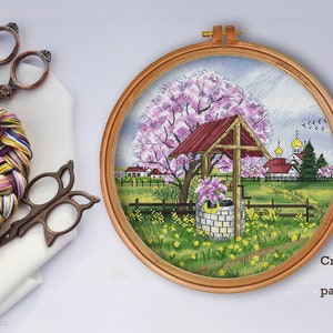 Spring is waiting for you  Cross Stitch Pattern PDF,Nature cross stitch,  Seasons Garden Cross Stitch Pattern ,rustic decor