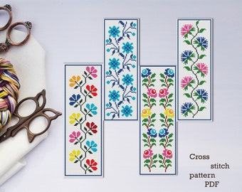 Bookmarks  Cross Stitch Pattern Flowers Instant Download Book Cross Stitch Nursery Cross Stitch Cute Cross Stitch Easy Cross Stitch Sale