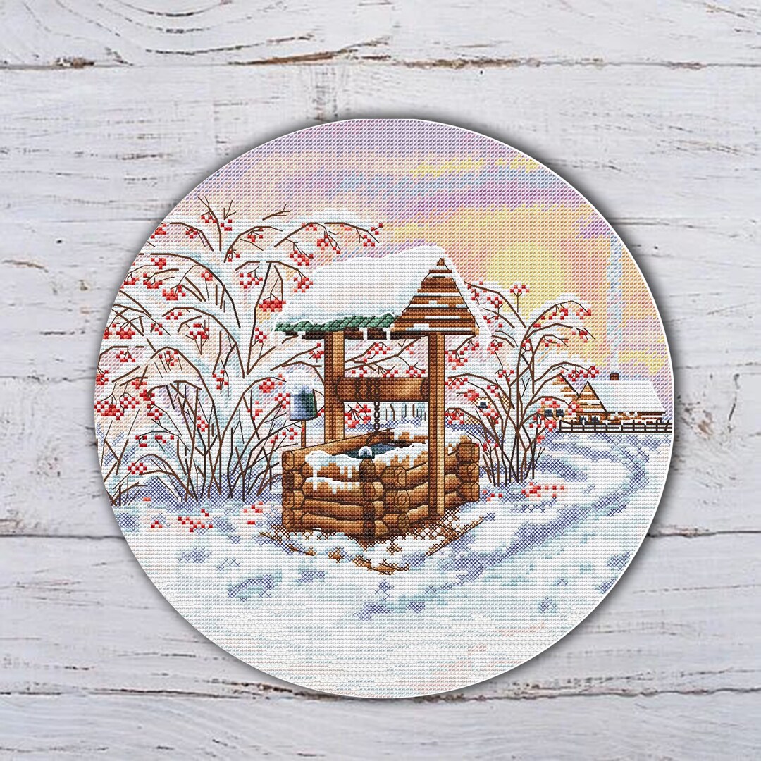 Christmas Point De Croix Pattern - DIY Festive Cross Stitch Project - Etsy