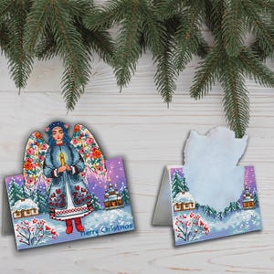 Christmas Cards Cross Stitch Pattern PDF Christmas decor  Ukraine Angel woman  Winter cross stitch  gifts