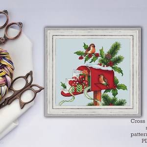 Christmas Cross Stitch Pattern PDF, , Modern Cross Stitch, merry christmas, Easy Cross Stitch Cute PDF