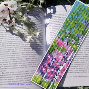 Bookmark cross stitch pattern  PDF, Spring, Plastic canvas