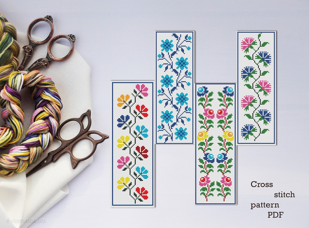 Bookmark Cross Stitch Pattern Folk Graphic by Natis cross stitch · Creative  Fabrica