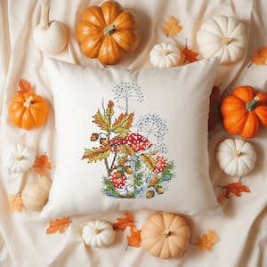 Amanita Mushroom Cross Stitch Pattern: Fall Fungi Decor (PDF Pattern)