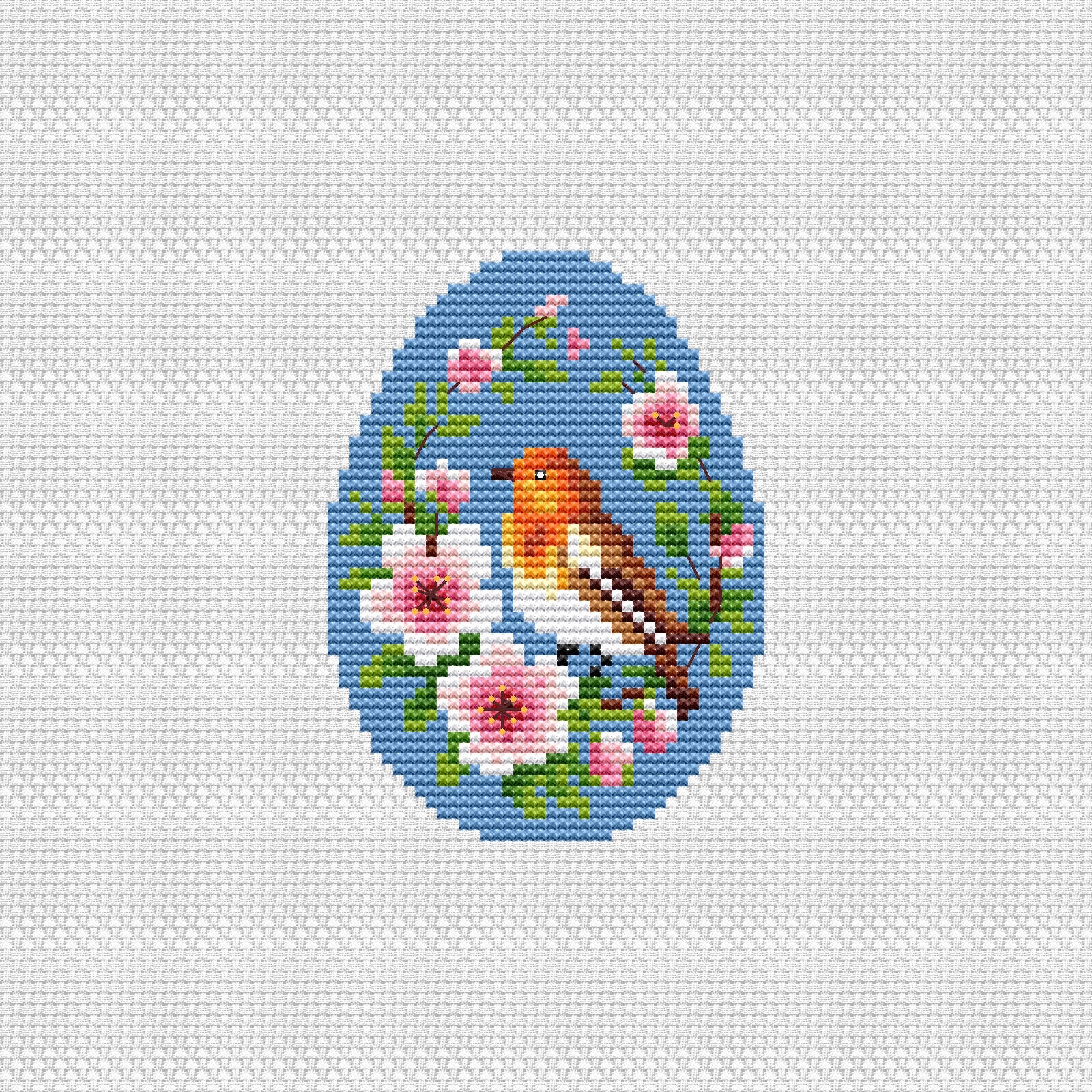 Mini Easter Egg Cross Stitch Patterns, Spring Birds, Small Embroidery ...