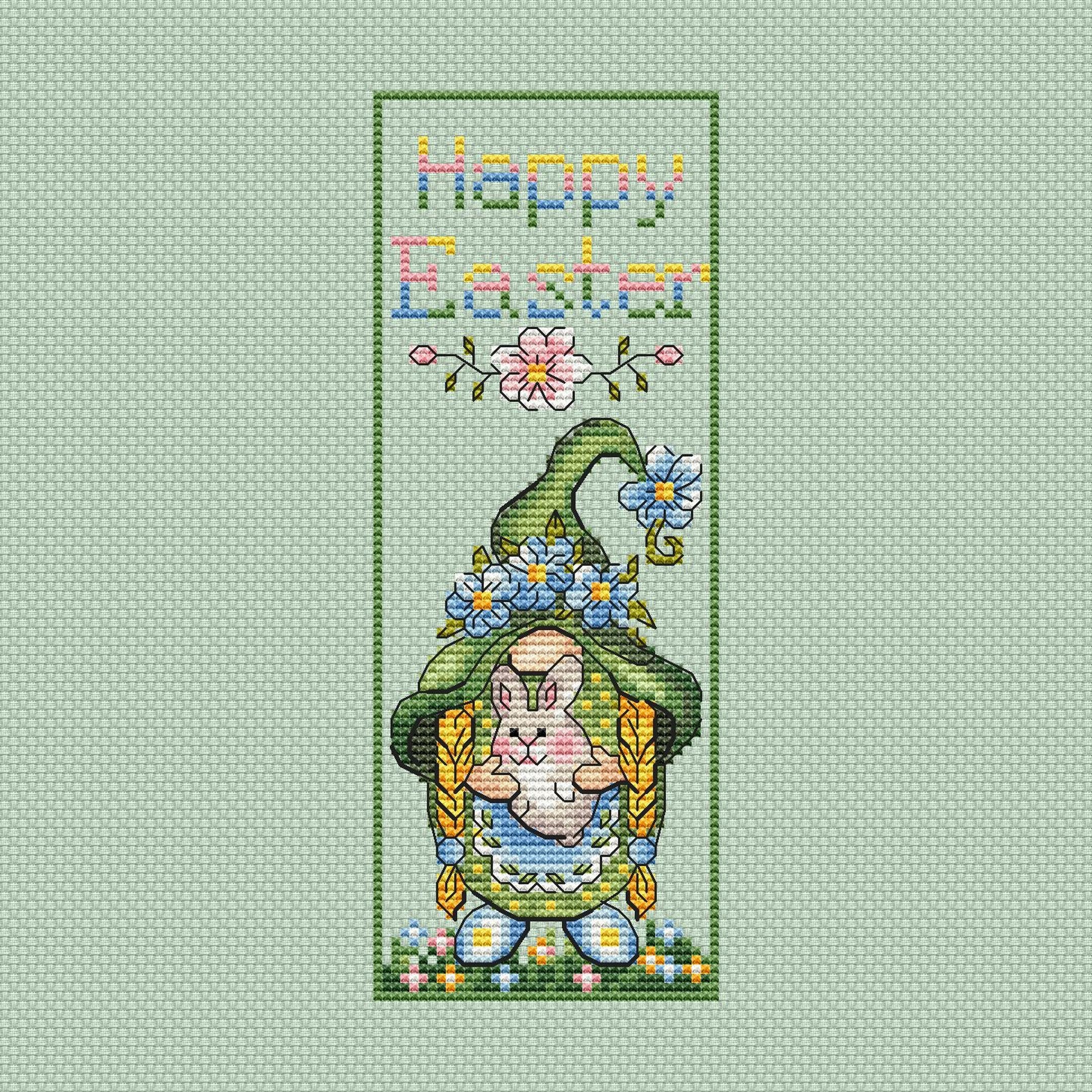 Bookmark Cross Stitch Pattern Pdf Girl Gnome Elf Fairy Pixie Funny ...