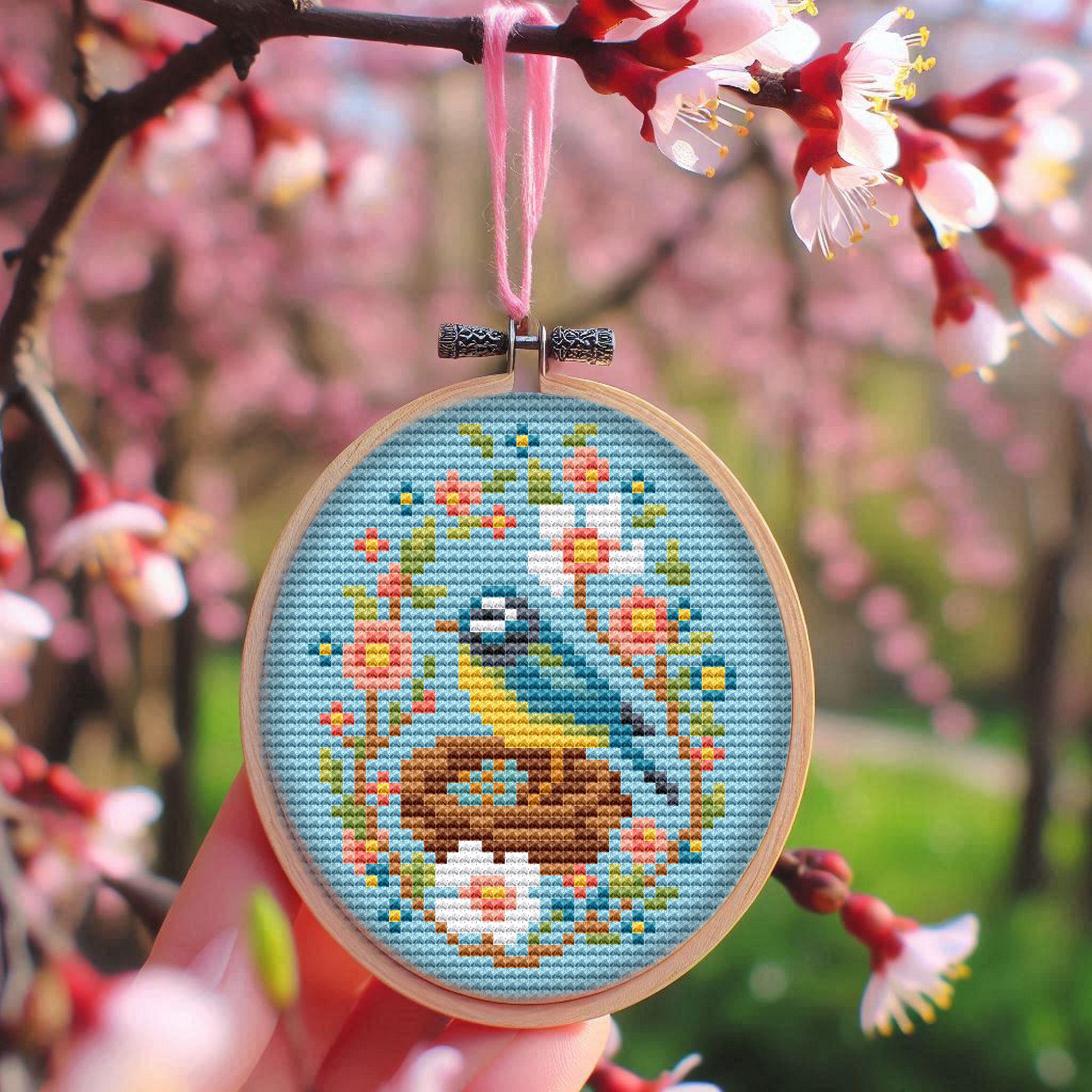 Easter Egg Cross Stitch Pattern Set: Spring Birds (digital File) - Etsy UK